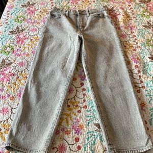 Vintage straight grey jeans.
